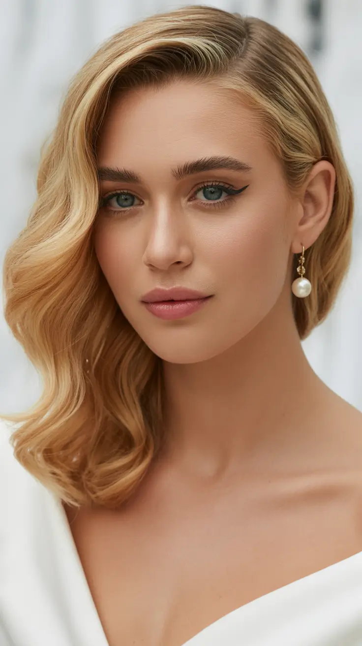 Simple hairstyle for 2026 - Classic Side Wave With Modern Softness