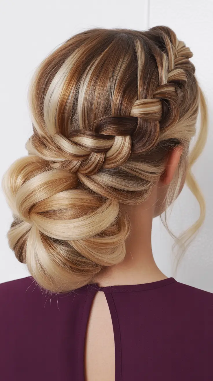 Simple hairstyle for 2026 - Intricate Braided Chignon With Dimensional Highlights