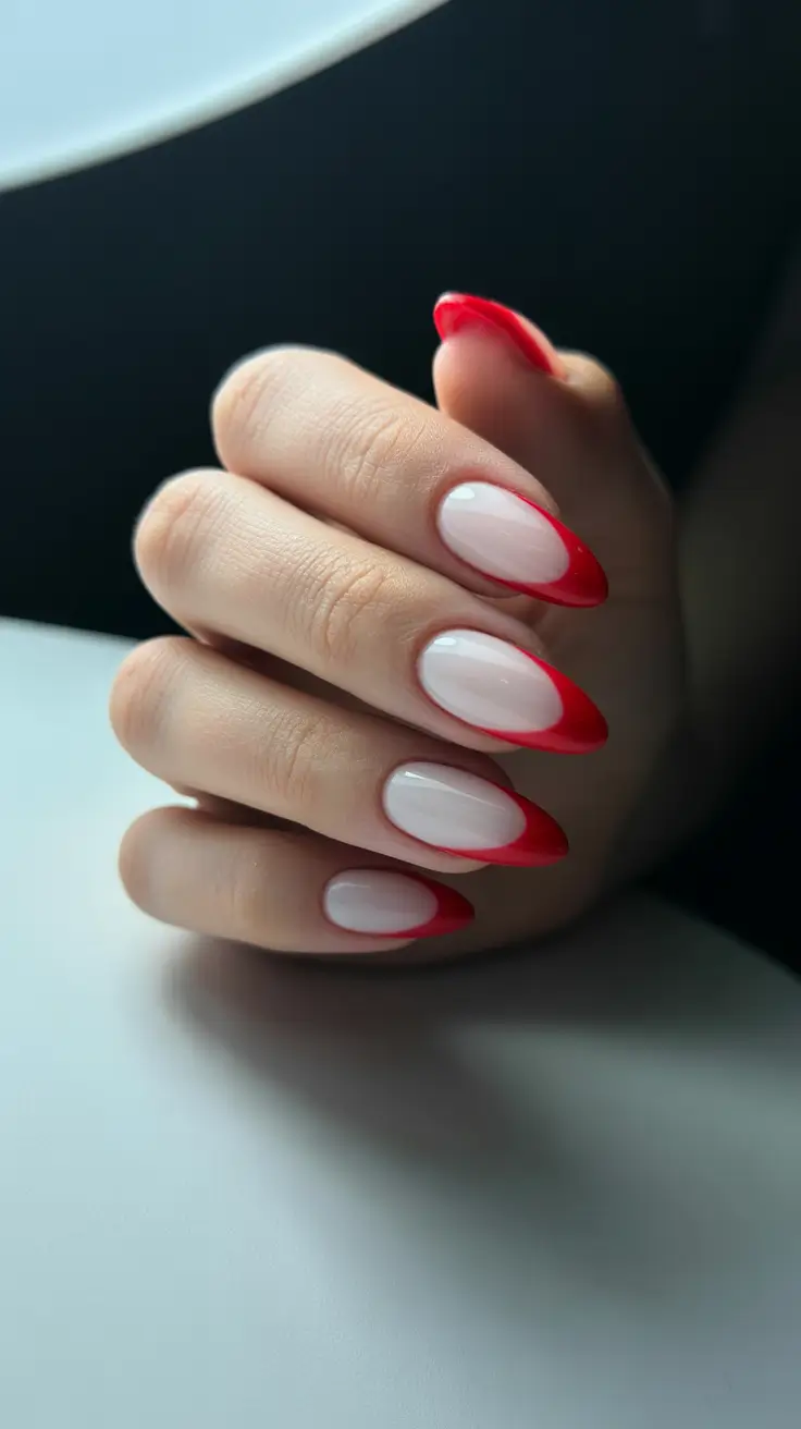 almond nail ideas 2026 Scarlet Almond Tips
