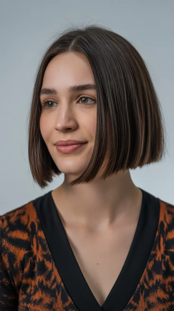 Stylish bob haircuts for women 2026 - Polished Perfection: The Sleek Brown Bob