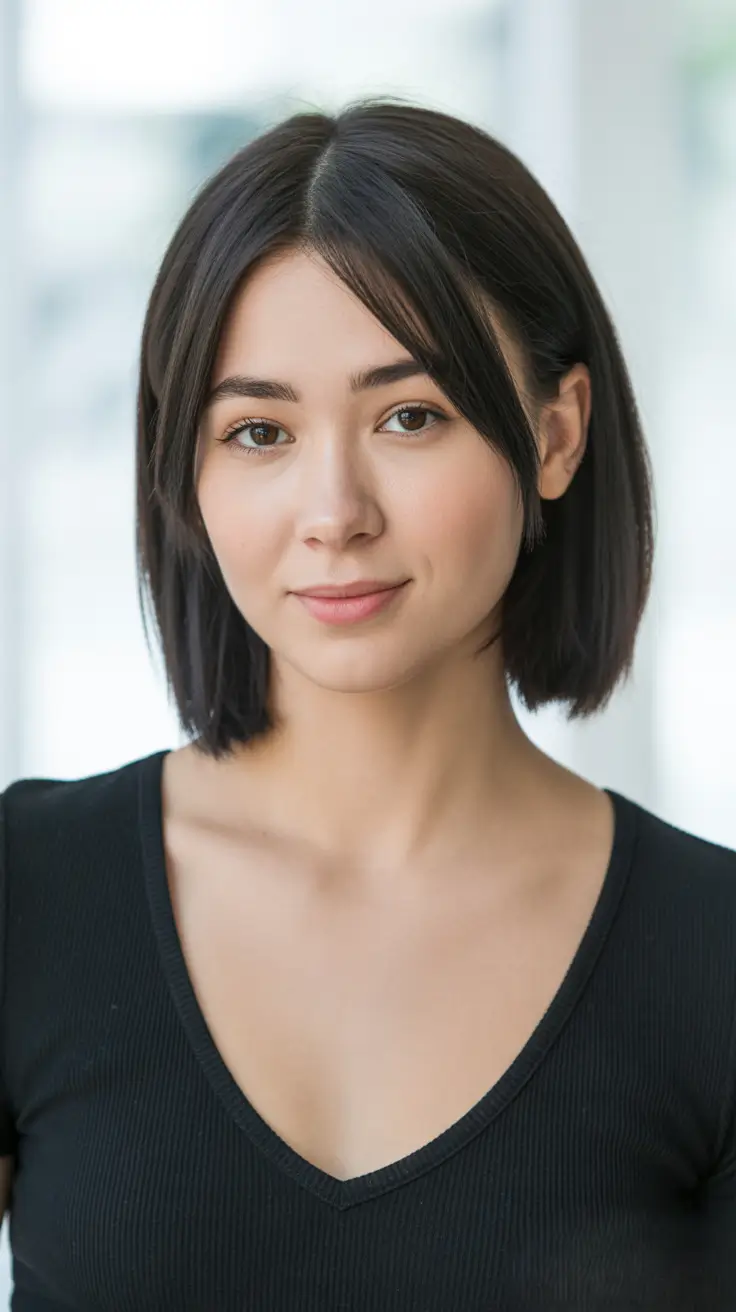 Stylish bob haircuts for women 2026 - Everyday Elegance: The Classic Bob with Curtain Bangs