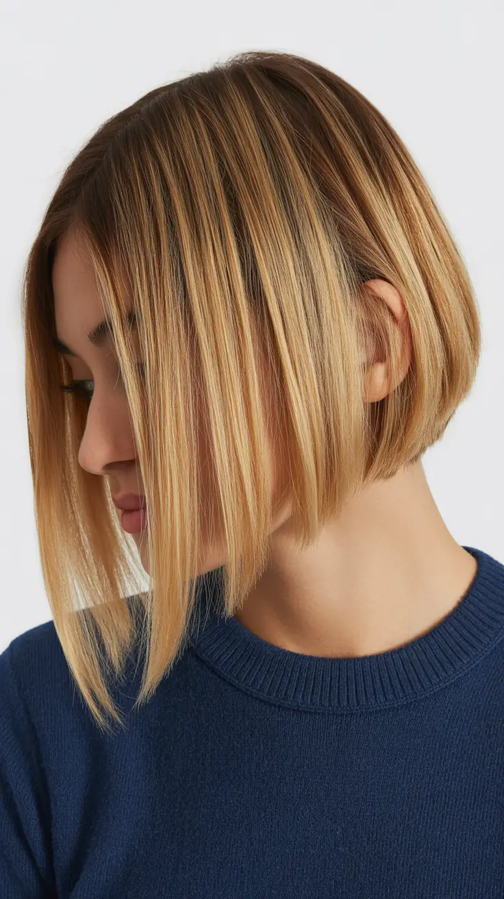 Stylish bob haircuts for women 2026 - Modern Edge: The Angled Blonde Bob