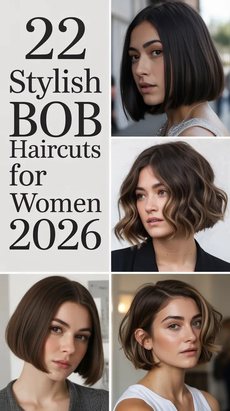 Stylish Bob Haircuts for Women 2026: Trendy Short, Layered & Stacked Looks