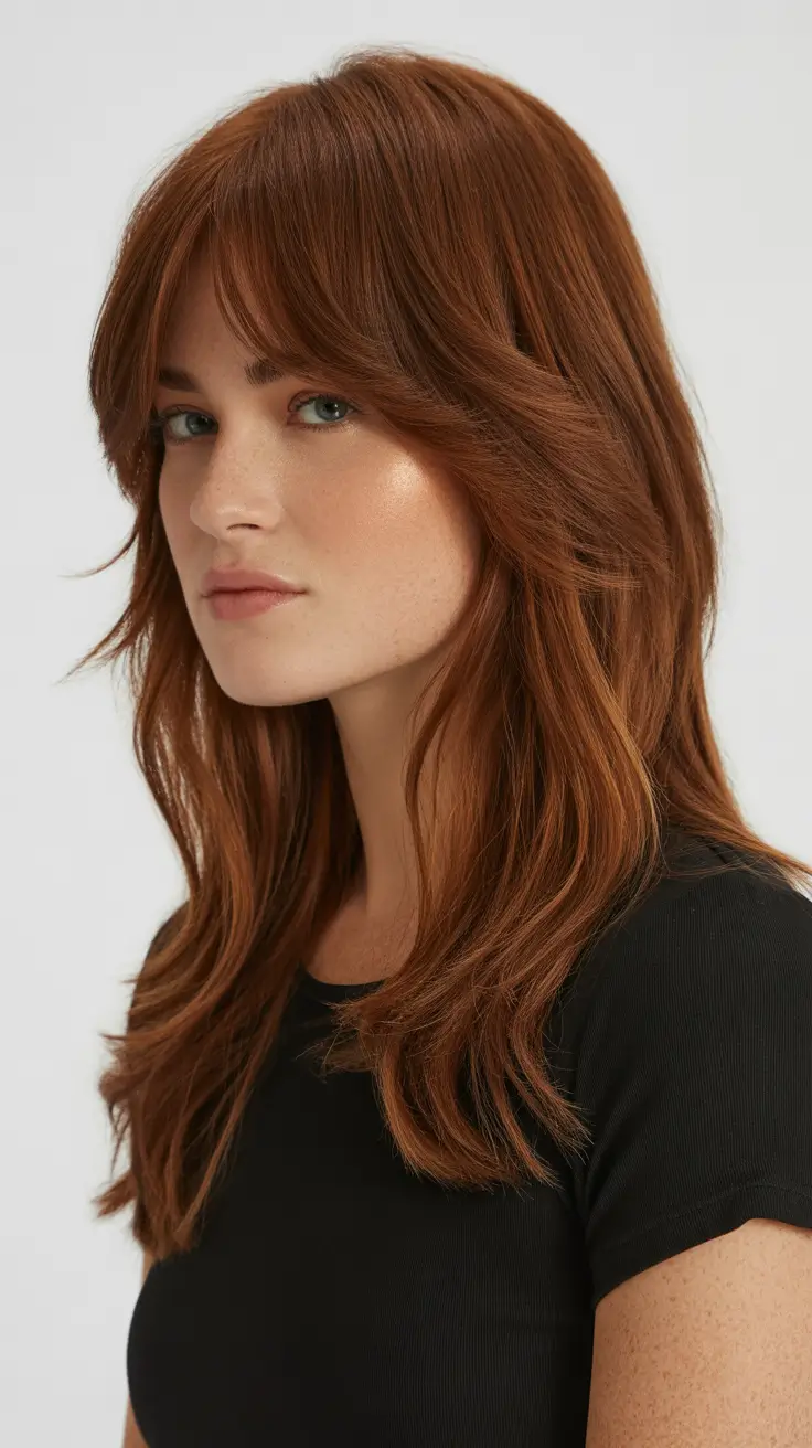 Red Copper Butterfly Cut Stylish Haircut Trends 2026