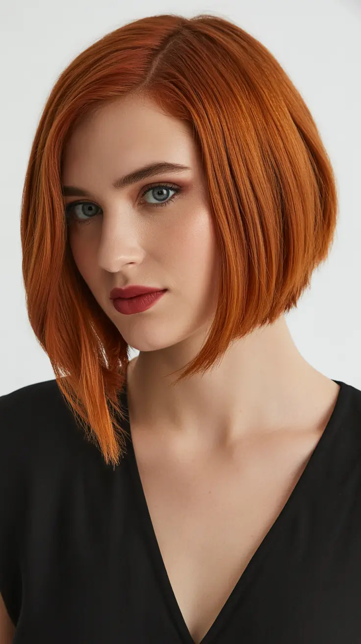 Copper Angled Bob Stylish Haircut Trends 2026