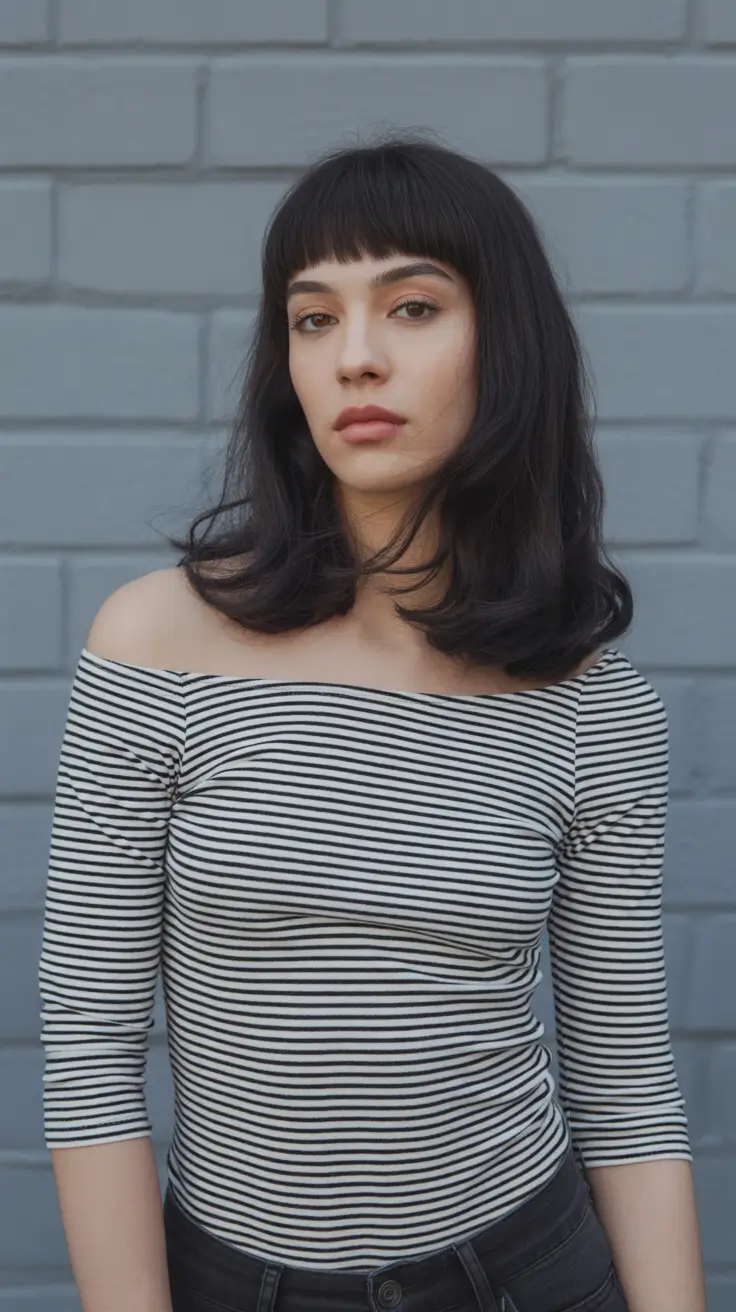 Classic Mid Length with Baby Bangs Stylish Haircut Trends 2026