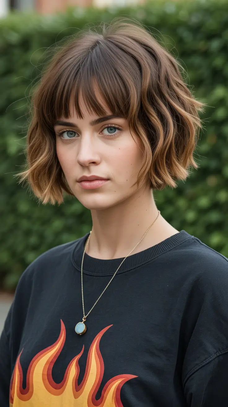 choppy bob haircuts 2026 Soft Choppy Bob with Youthful Bangs