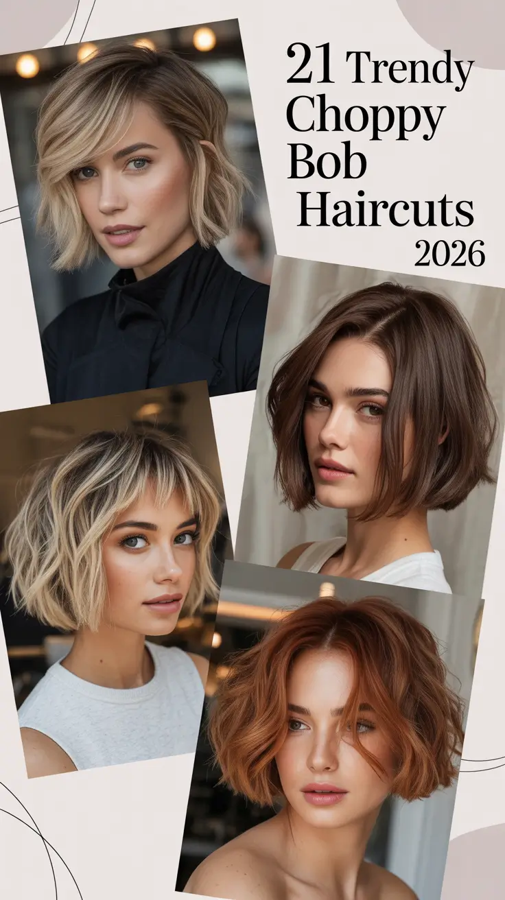 Trendy Choppy Bob Haircuts 2026: Modern, Textured & Effortlessly Chic Looks for Every Woman