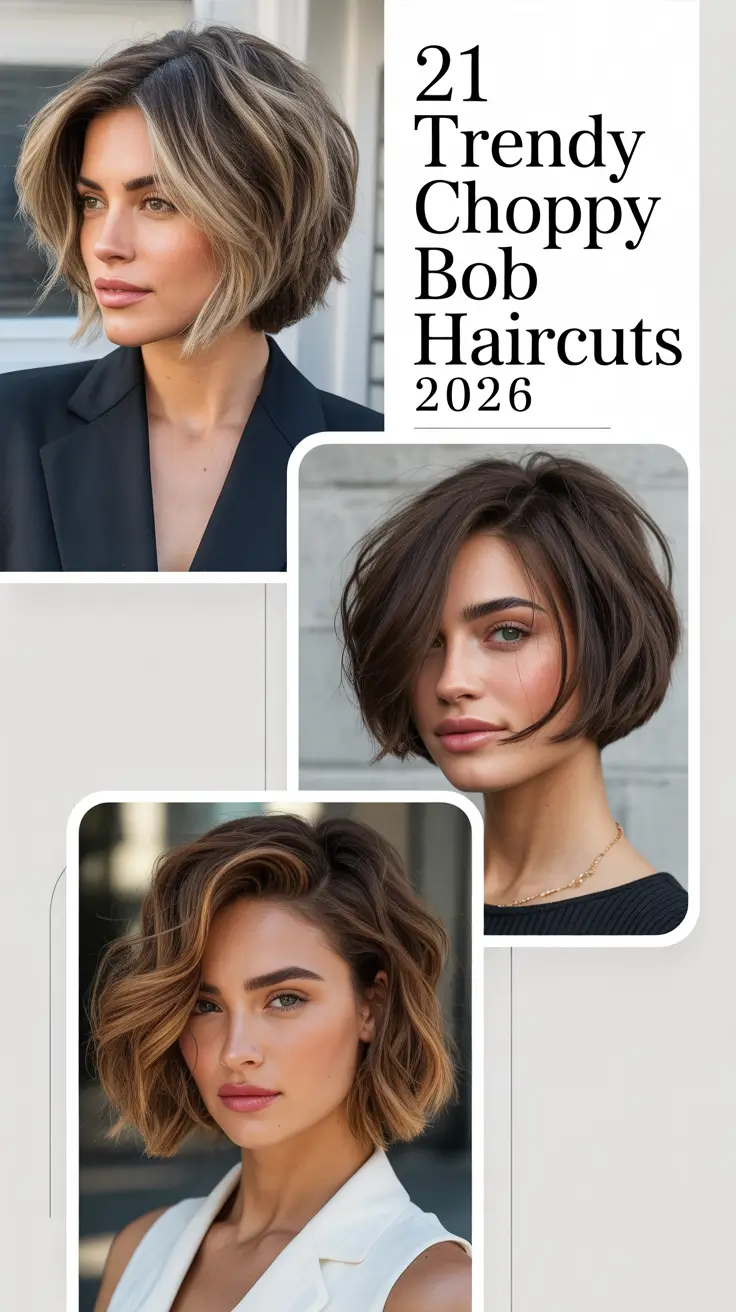 Trendy Choppy Bob Haircuts 2026: Modern, Textured & Effortlessly Chic Looks for Every Woman