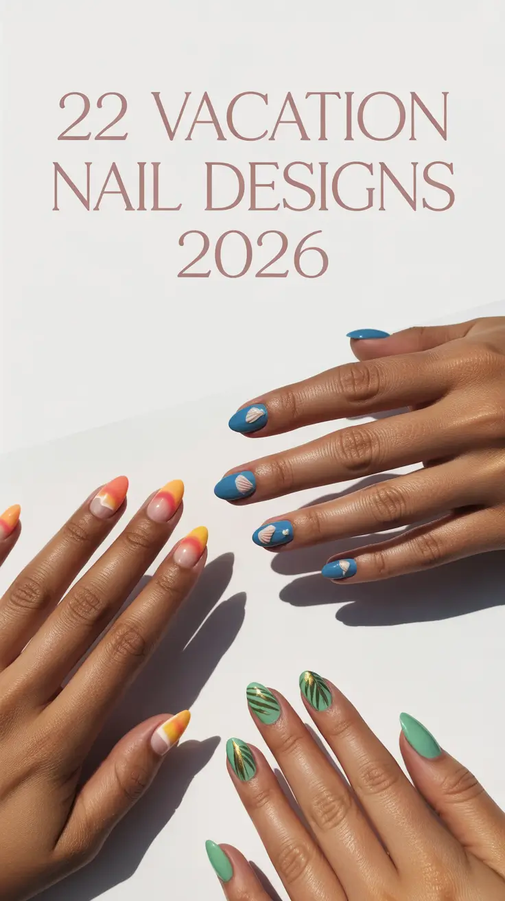 Vacation Nail Designs 2026: Tropical, Cute & Trendy Summer Inspo
