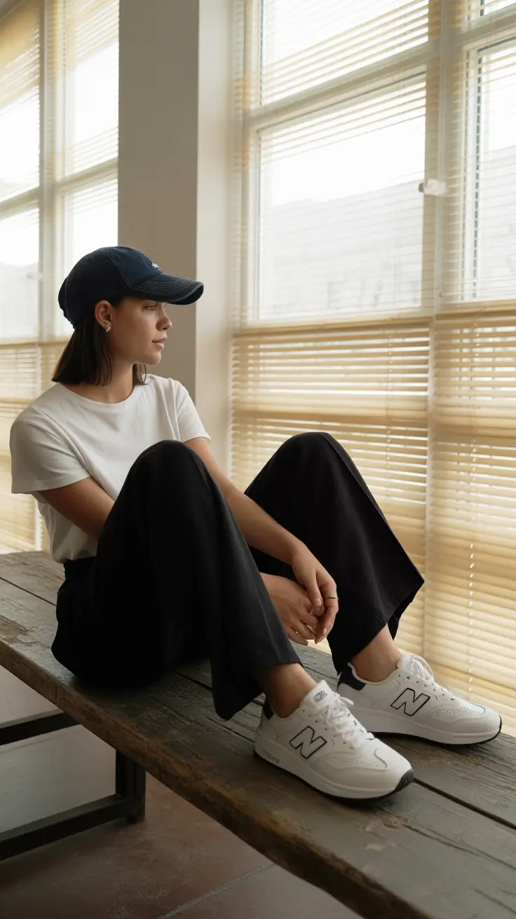 sneakers spring outfit 2026 Relaxed Minimalism With Retro Comfort