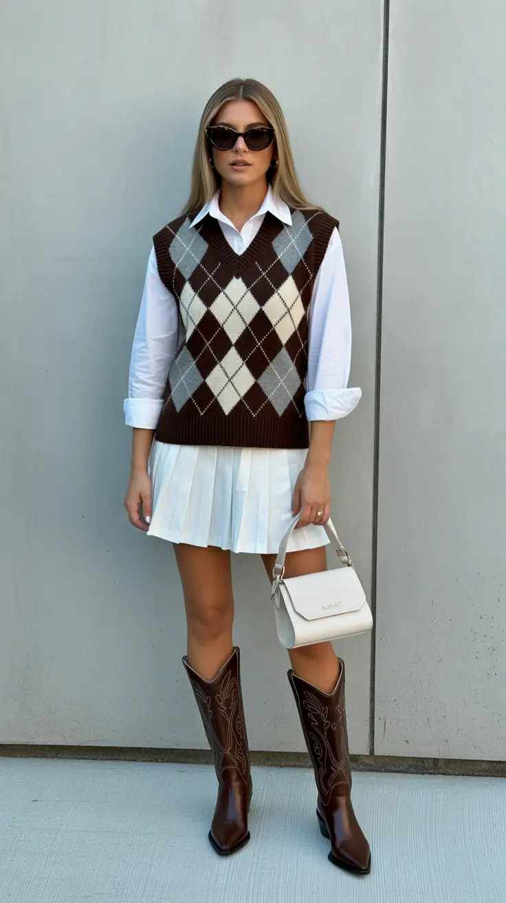 spring birthday outfits 2026 Preppy Cool with a Western Twist