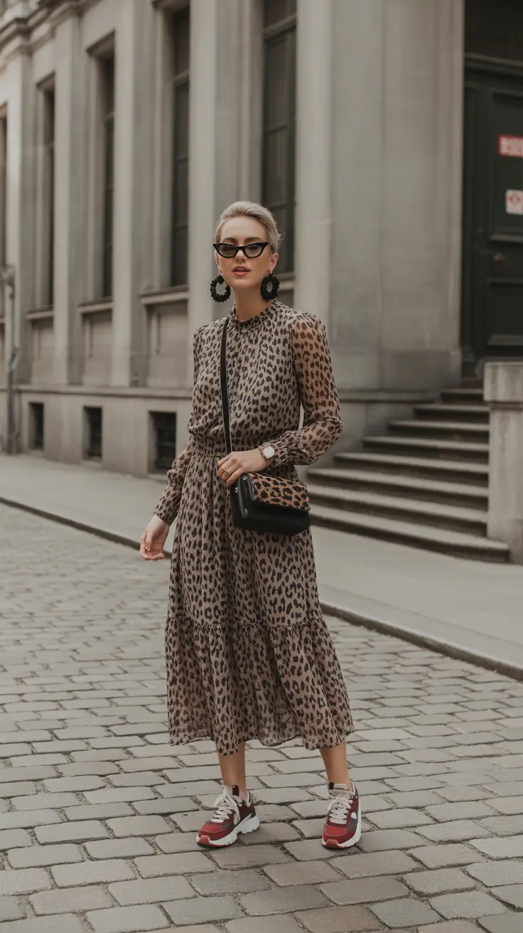 spring birthday outfits 2026 Leopard Elegance with a Sporty Spring Edge