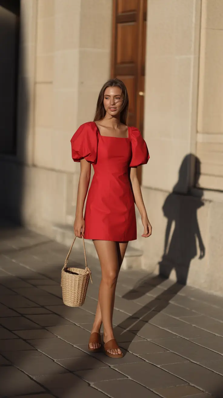 best spring dress outfits 2026-Bold-Red-Volume-for-Sunlit-Spring-Walks