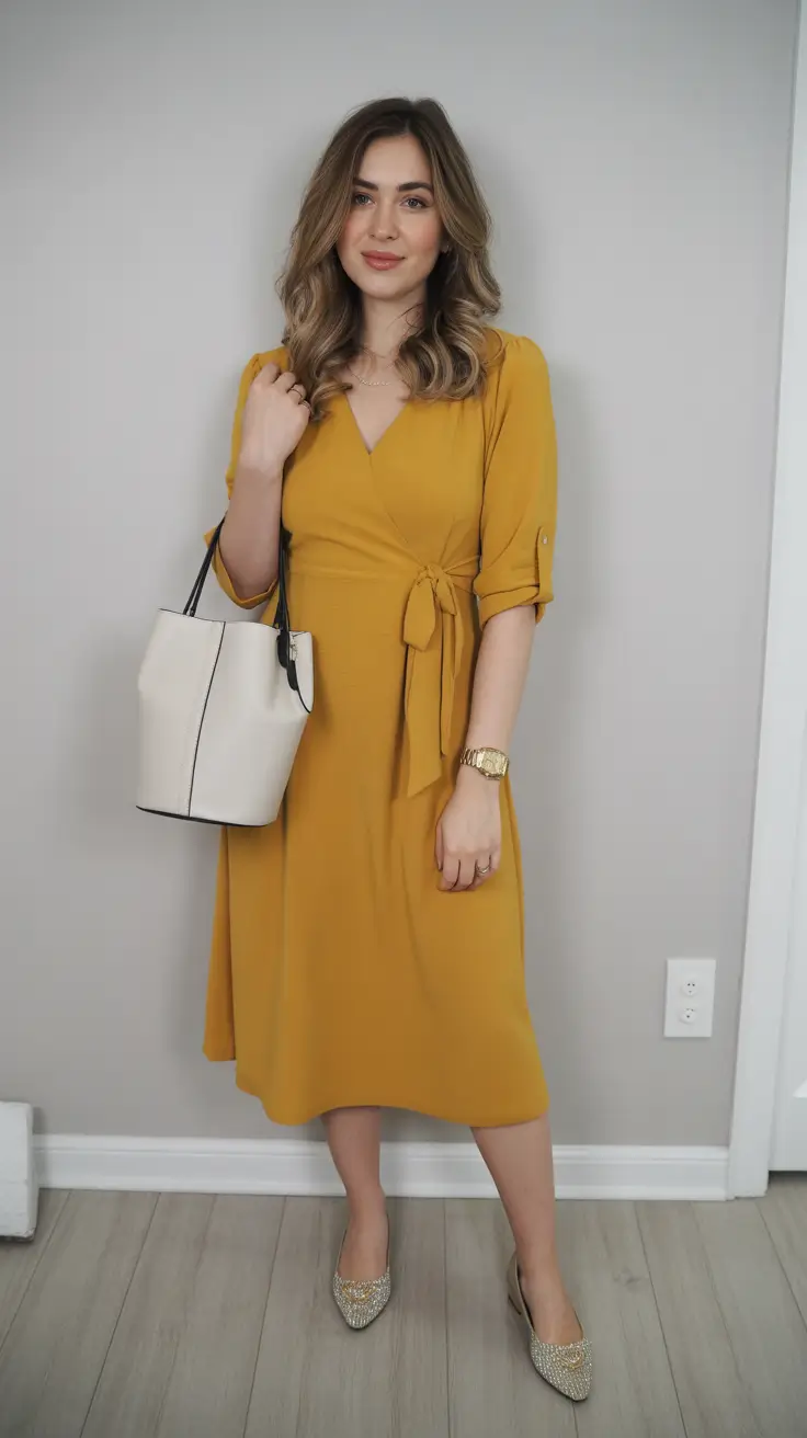 best spring fashion outfits 2026 - The Golden Hour Wrap Dress