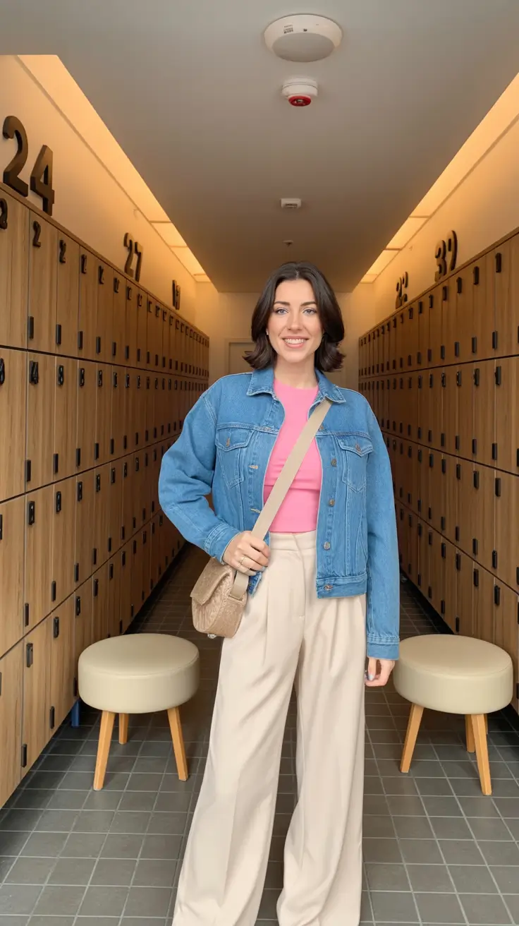 best spring fashion outfits 2026 - Pastel Pops and the Denim-Jacket Revival