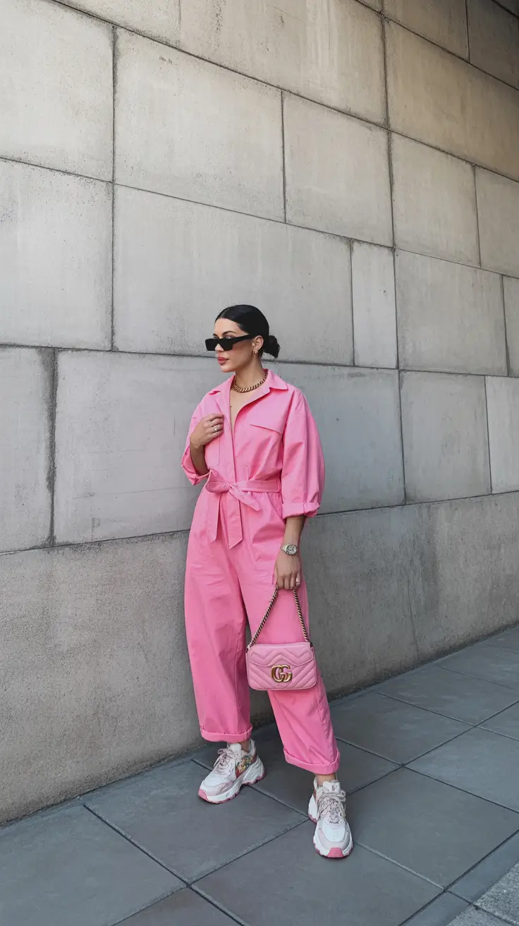 best spring fashion outfits 2026 - Bold Monochrome Energy in Playful Pink