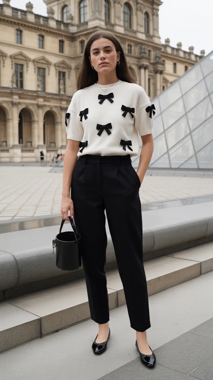 best spring fashion outfits 2026 - Parisian-Inspired Bows and Tailored Ease