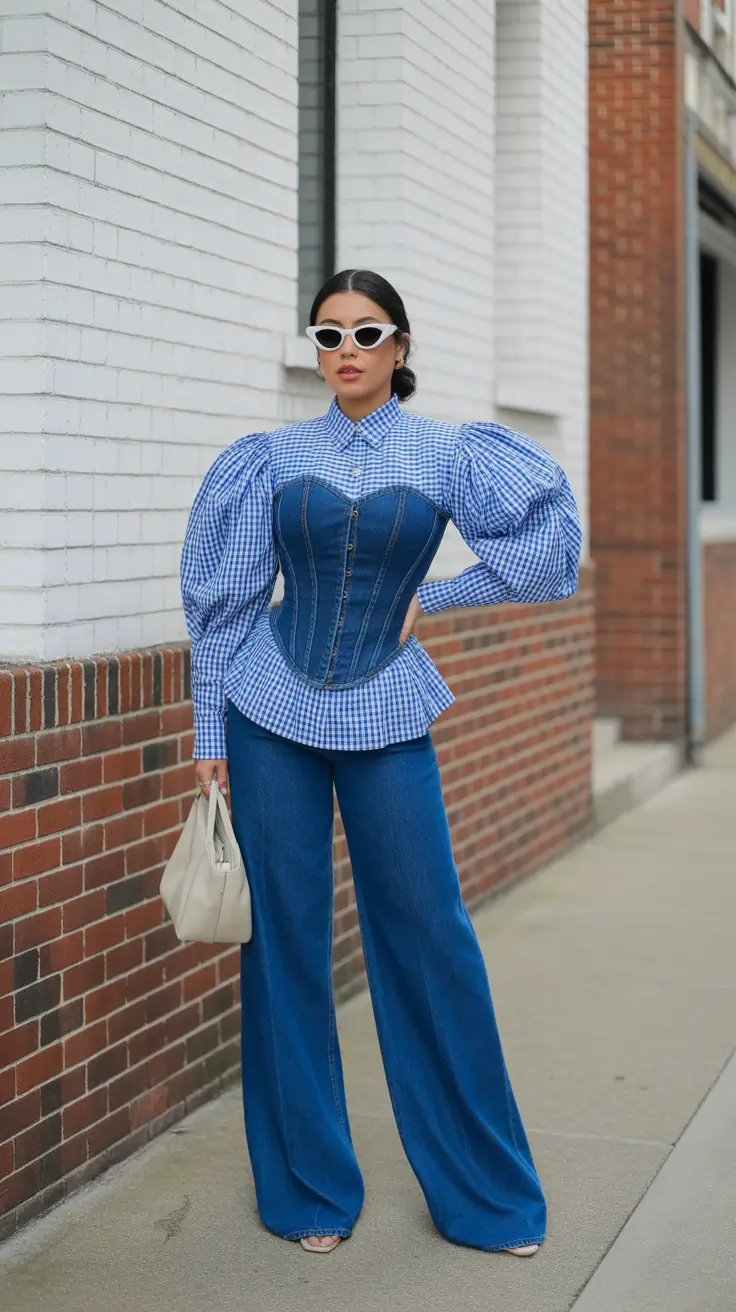best spring fashion outfits 2026 - The Sculpted Gingham Statement