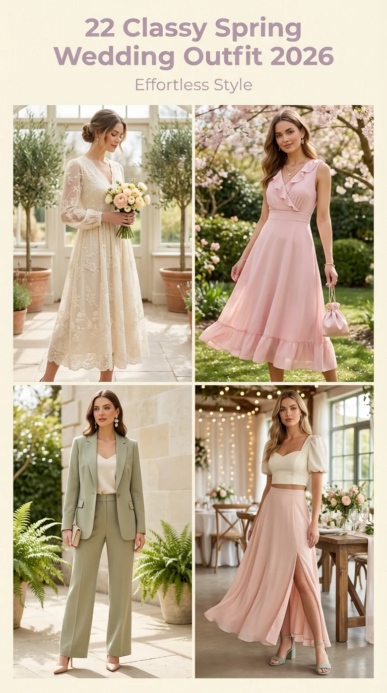 Classy Spring Wedding Outfit 2026: Fresh Guest Ideas for Every Dress Code