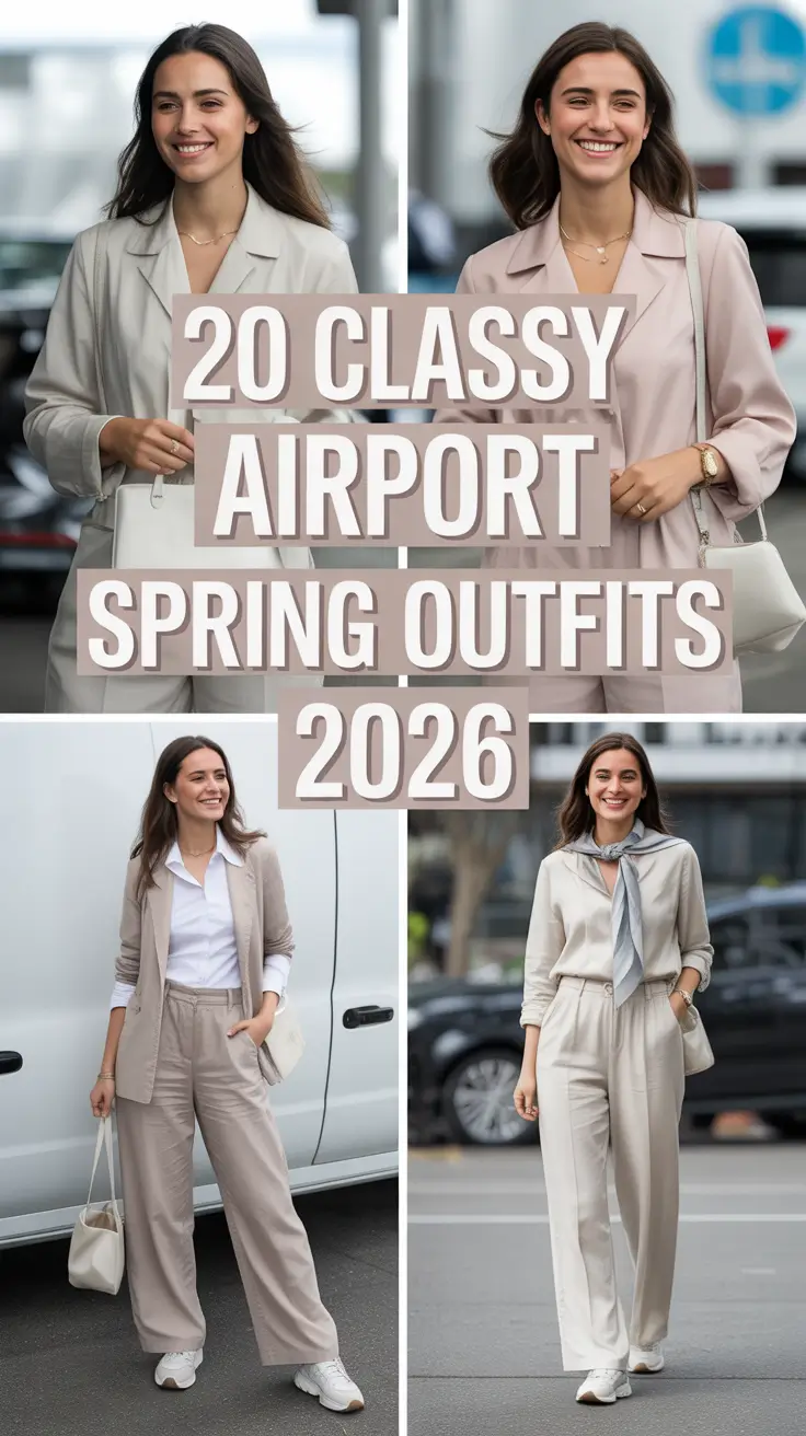 Classy Airport Spring Outfits 2026: Chic & Comfy Casual Travel Style Inspiration