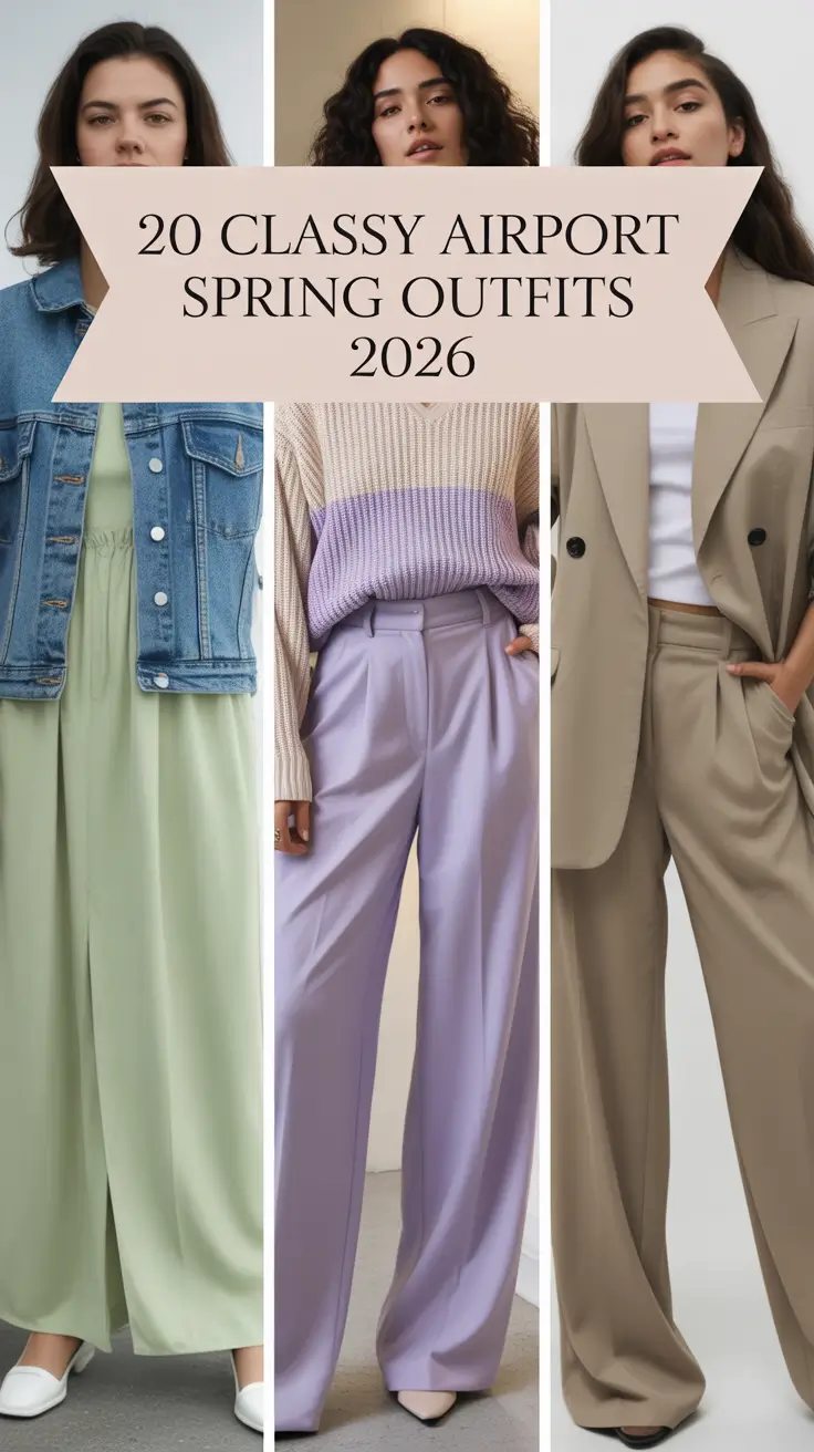 Classy Airport Spring Outfits 2026: Chic & Comfy Casual Travel Style Inspiration