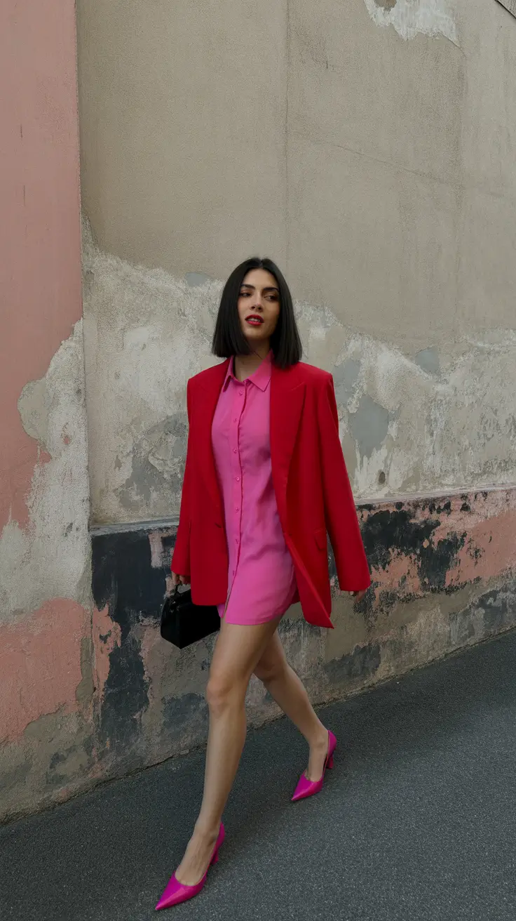 2026 Bold Fuchsia and Red for Powerful Spring Colorblocking