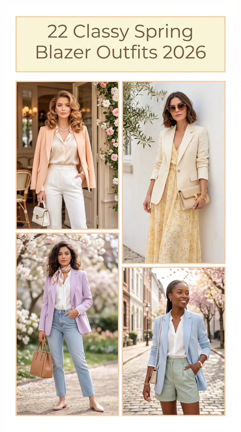 Classy Spring Blazer Outfits 2026: Fresh, Chic & Effortless Ideas for Women