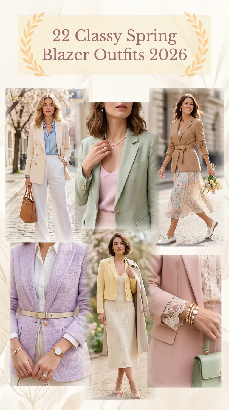 Classy Spring Blazer Outfits 2026: Fresh, Chic & Effortless Ideas for Women
