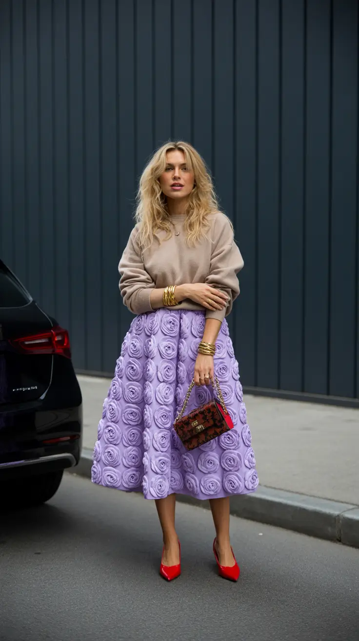 classy spring capsule wardrobe 2026 Textured Elegance with Playful Color Contrast