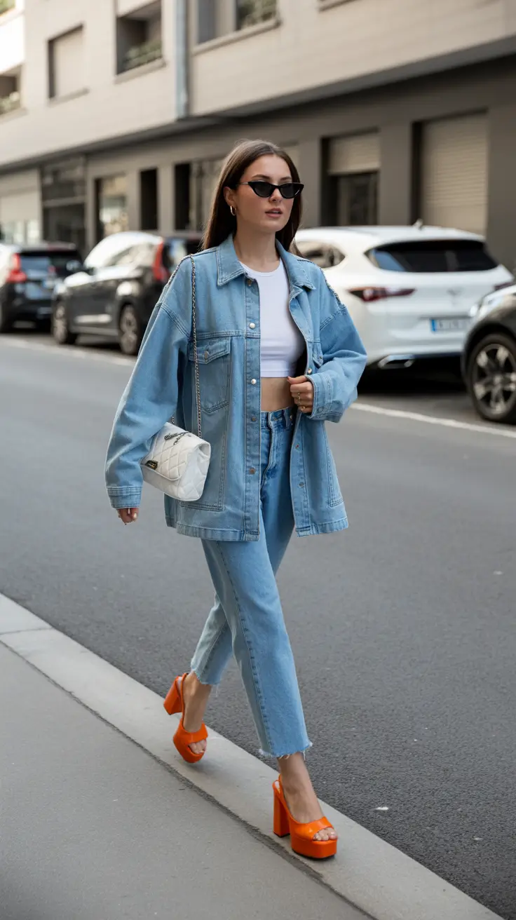 classy spring capsule wardrobe 2026 Denim on Denim with a Spring Twist