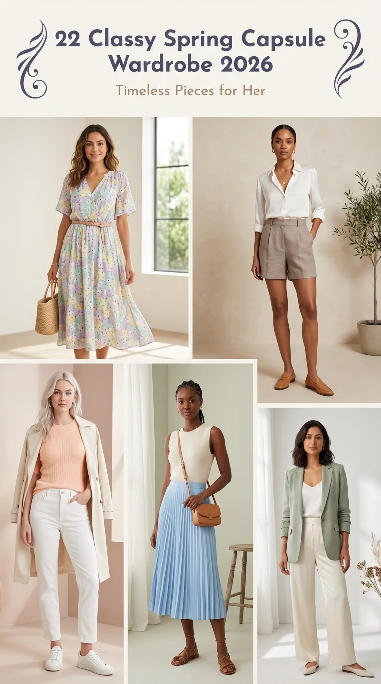 Classy Spring Capsule Wardrobe 2026: Fresh European-Inspired Outfits for the New Season