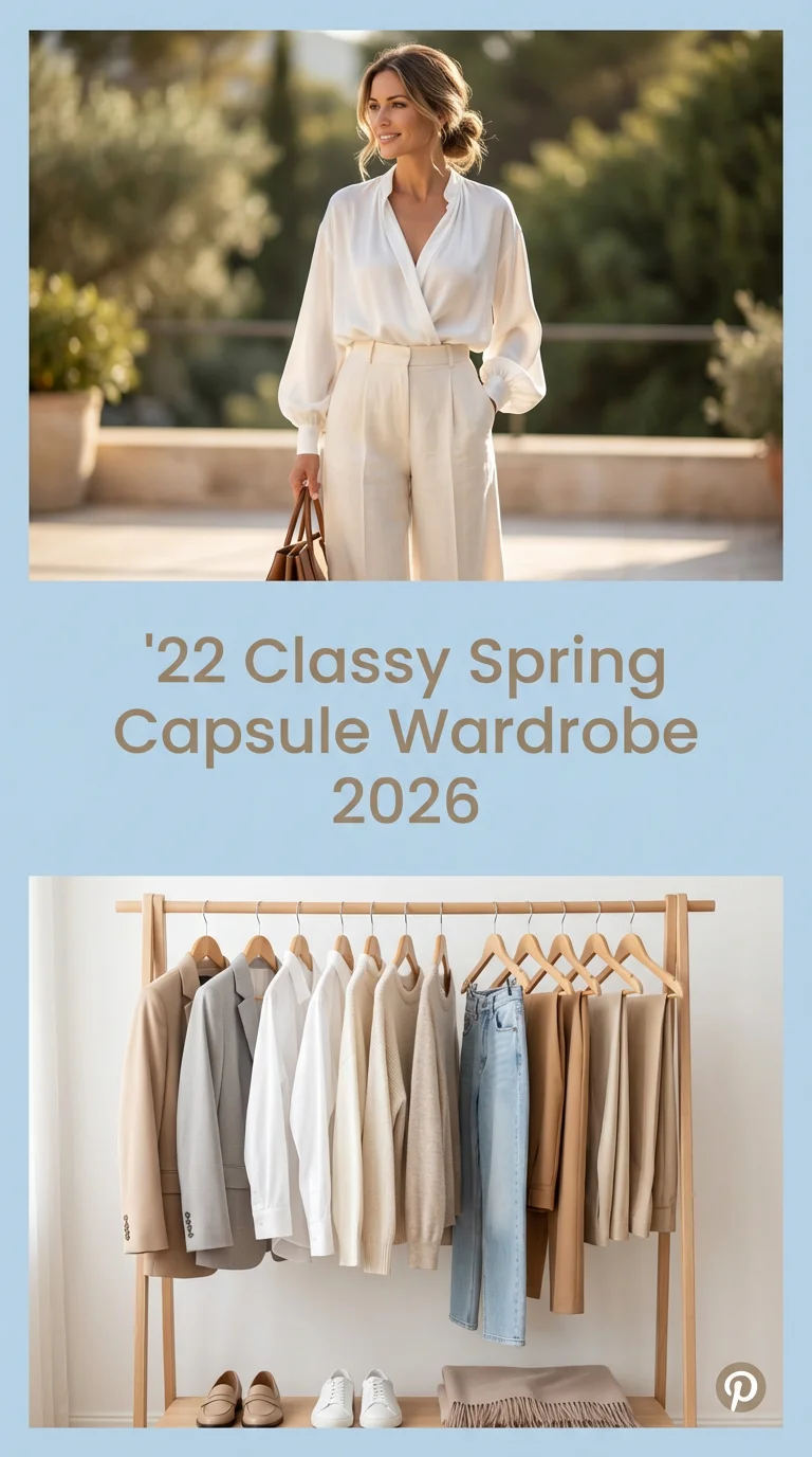 Classy Spring Capsule Wardrobe 2026: Fresh European-Inspired Outfits for the New Season