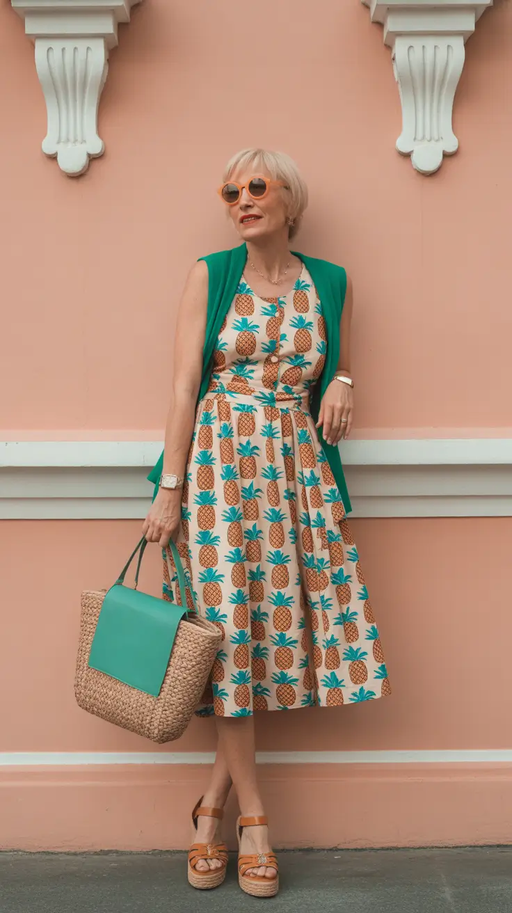 Classy spring dressing over 50 2026 - Playful Prints and Retro Color for Effortless Spring Joy