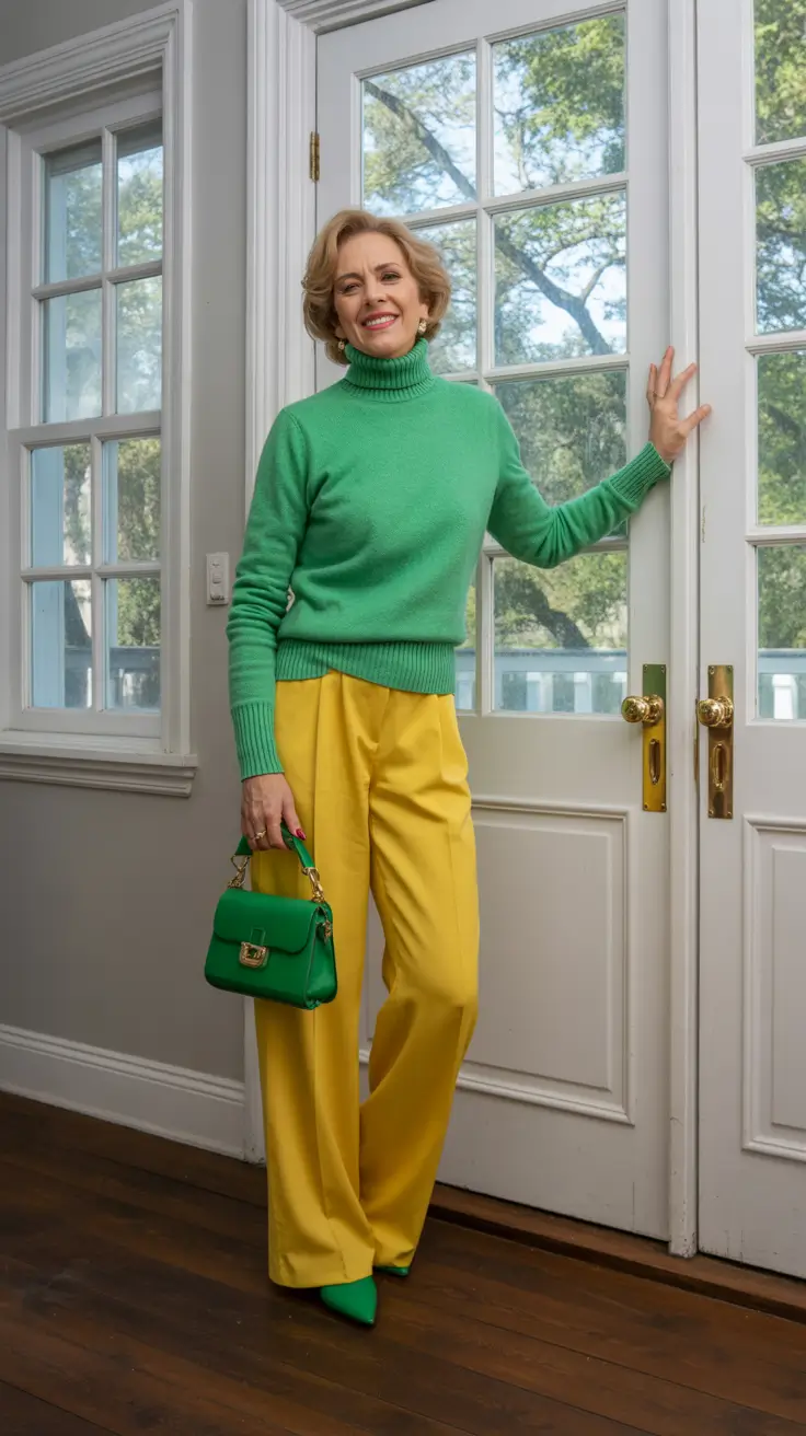 Classy spring dressing over 50 2026 - Fresh Green Tones and Sunny Yellow for Radiant Spring Days