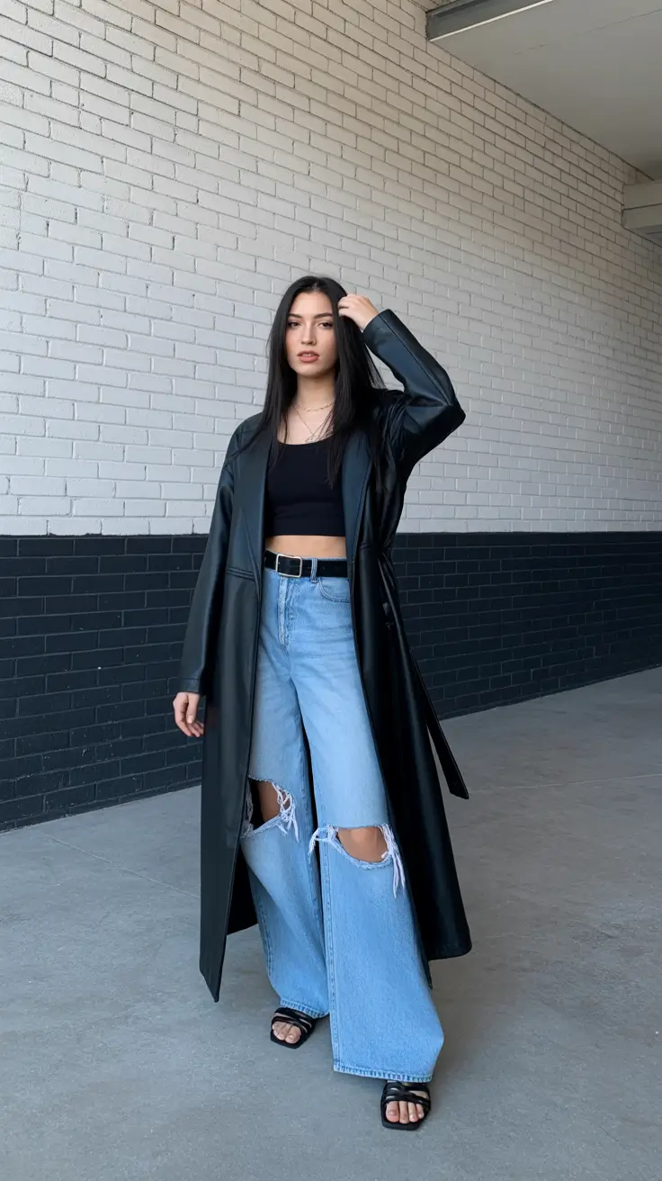 classy spring going out outfits 2026 Edgy Spring Drama With Sleek Leather