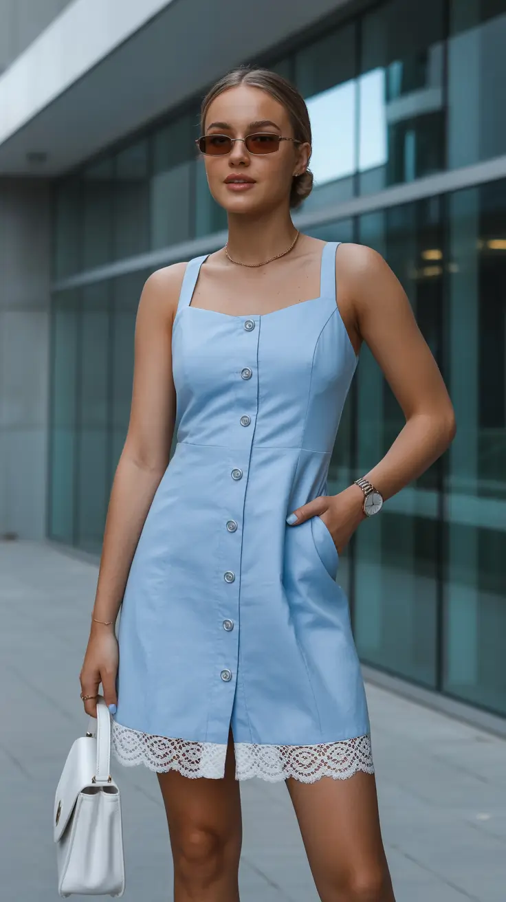 classy spring going out outfits 2026 Baby Blue Elegance With Fresh Spring Charm