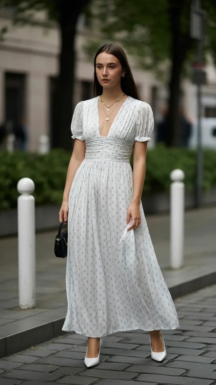 classy spring going out outfits 2026 Soft Romance in a Floaty Spring Dress