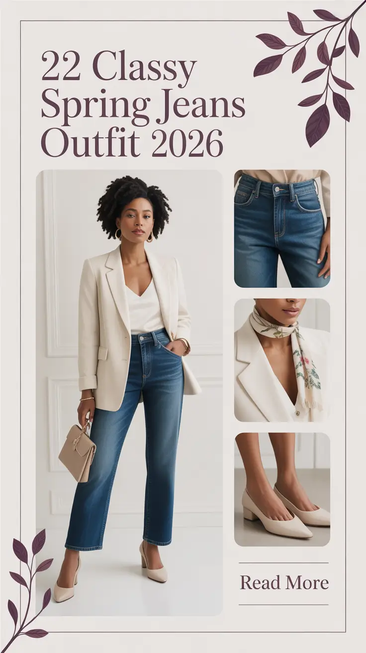 Classy Spring Jeans Outfit 2026: Fresh, Chic & Effortless Denim Ideas for the New Season