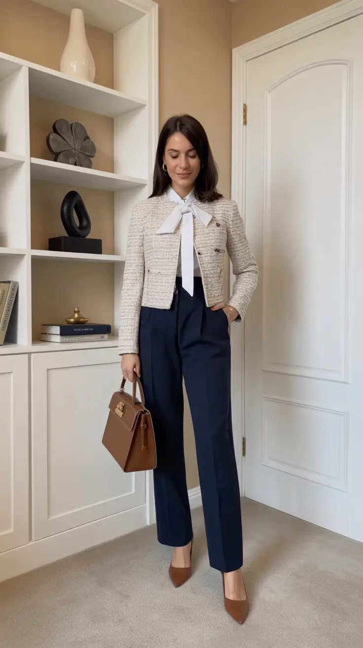spring office outfits women Soft Neutrals With a Polished Twist