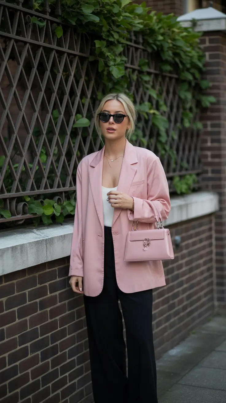 spring office outfits women Soft Pink Confidence for Spring