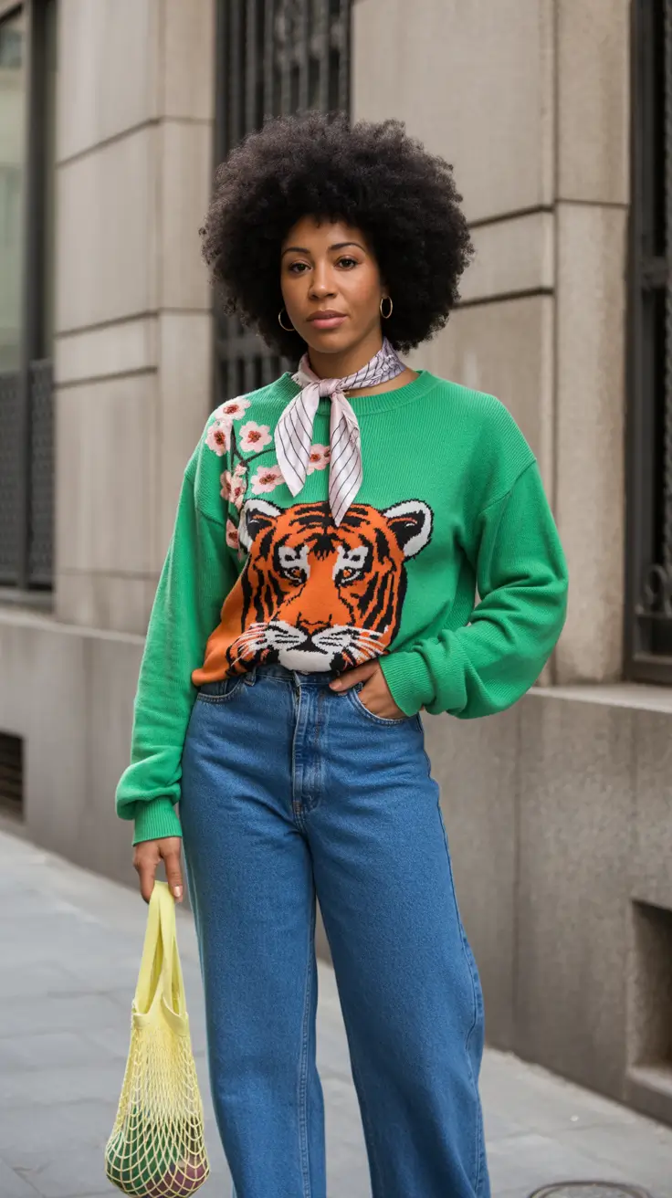 spring-outfits-women-over-40-2026 - The Graphic Knit Revival