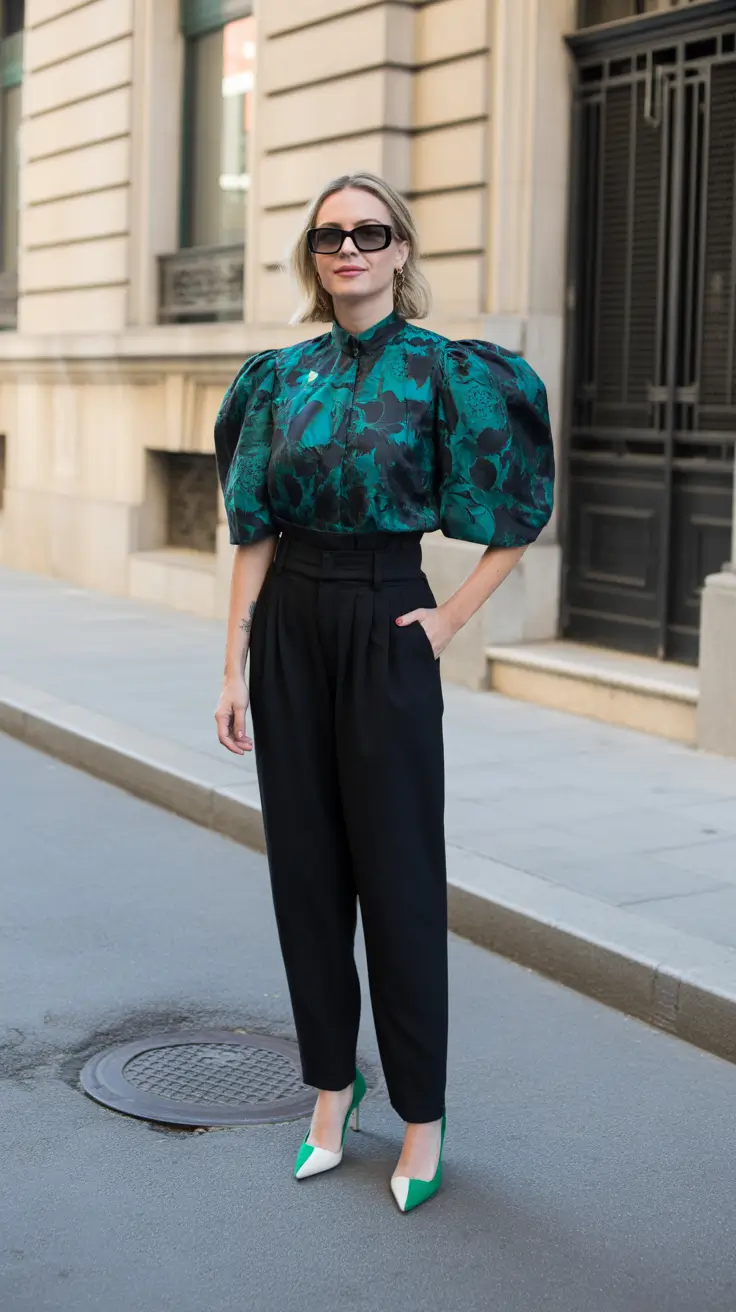 spring-outfits-women-over-40-2026 - Emerald Evening Ease