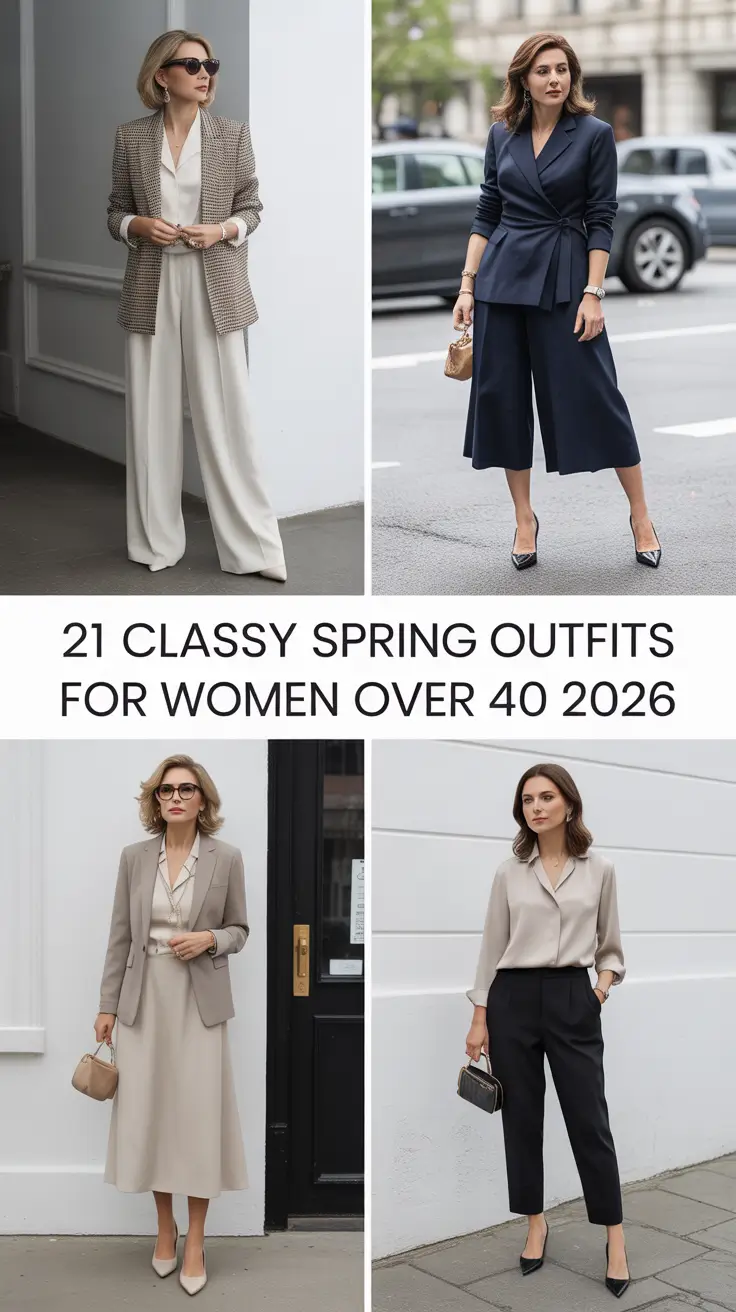 Classy Spring Outfits for Women Over 40 2026: Chic & Trendy Seasonal Style Inspiration