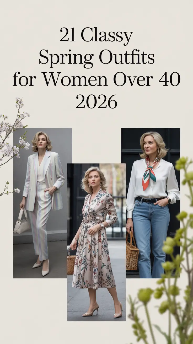 Classy Spring Outfits for Women Over 40 2026: Chic & Trendy Seasonal Style Inspiration