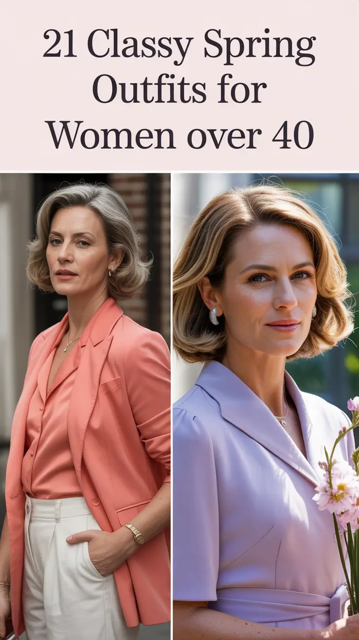 Classy Spring Outfits for Women Over 40 2026: Chic & Trendy Seasonal Style Inspiration