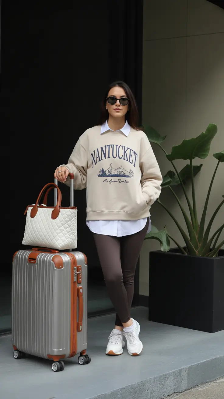 spring travel outfits 2026 Classic Travel Layering for Smooth Transit Days
