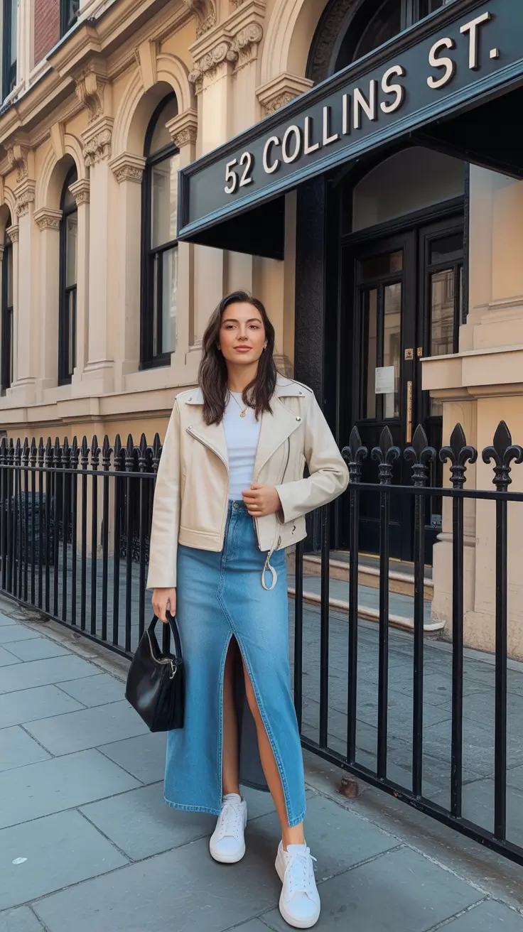 spring travel outfits 2026 Soft Moto Neutrals for City Wandering