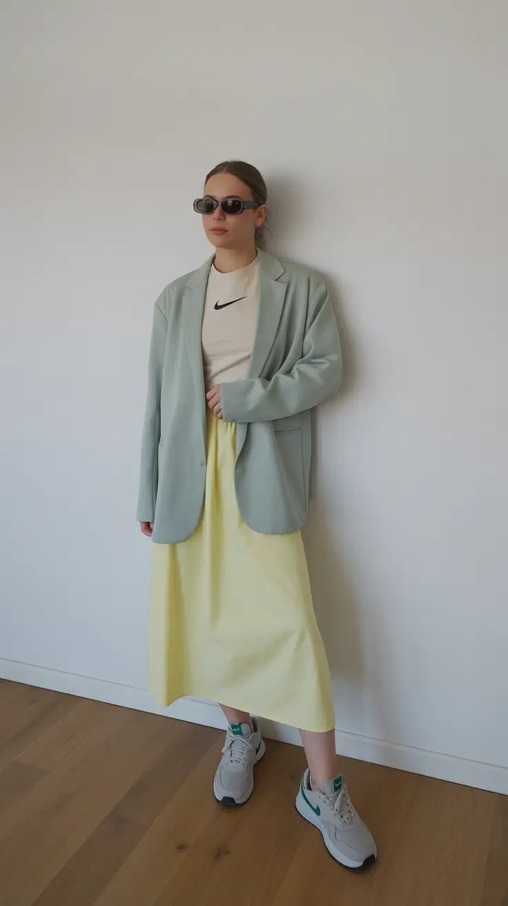 spring wardrobe 2026 Pastel Tailoring with Sporty Spring Ease