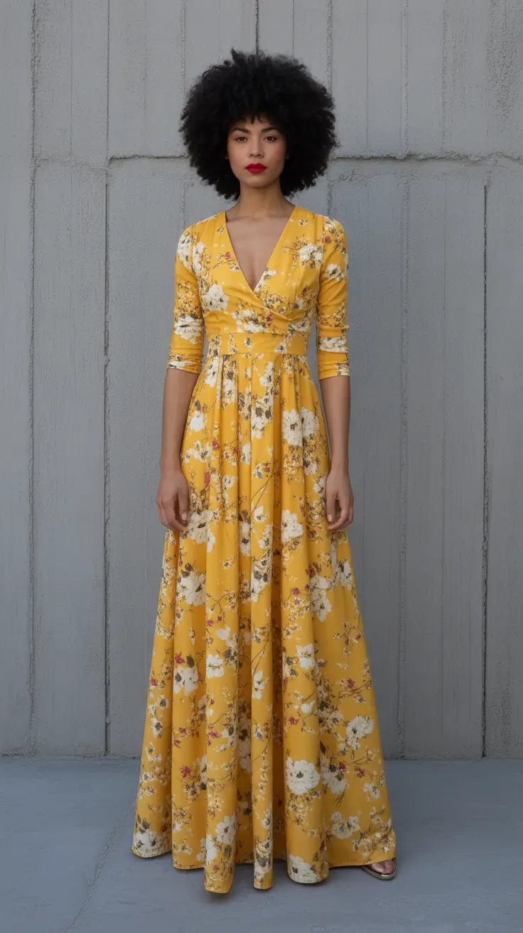 spring wedding outfits for guest Sunlit Florals with a Vintage-Inspired Charm